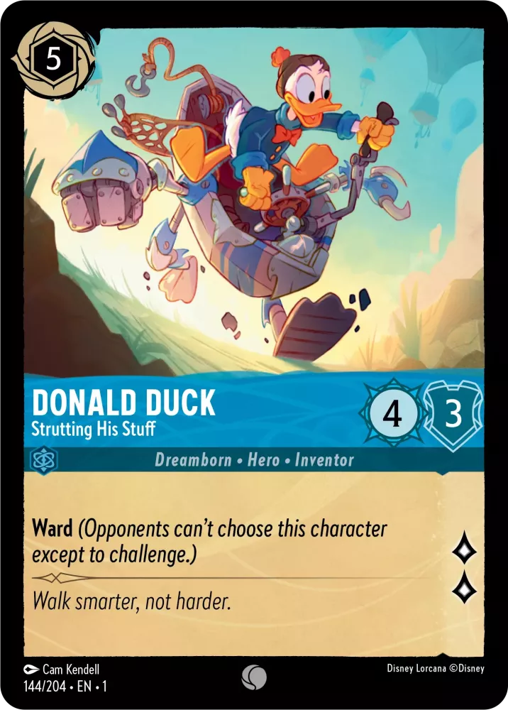 Lorcana The First Chapter 144/204 Donald Duck Strutting His Stuff Foil