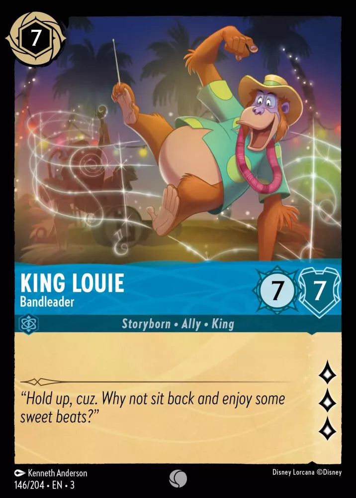 Lorcana Into the Inklands 146/204 King Louie Bandleader Foil