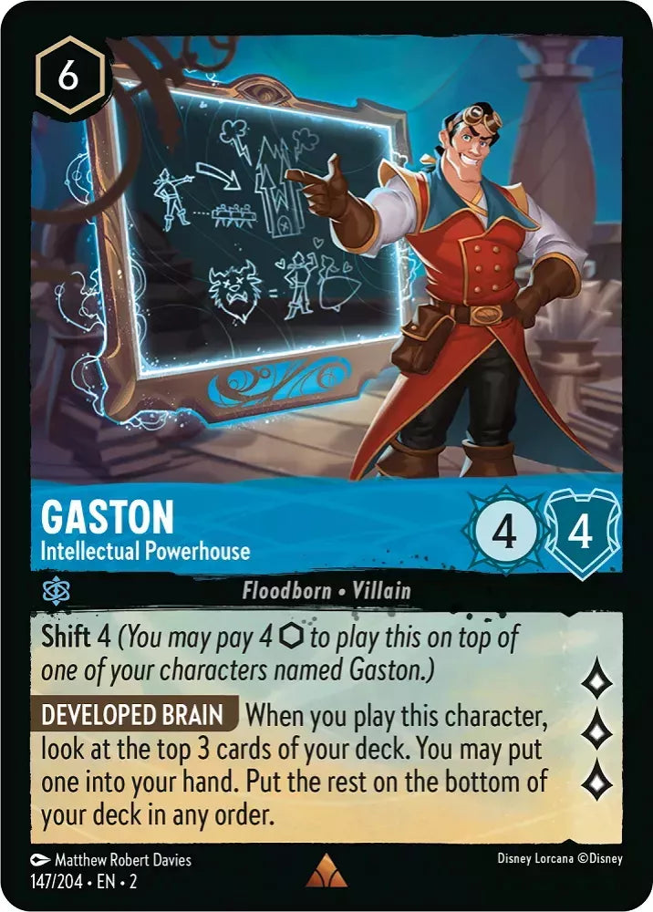 Lorcana Rise of the Floodborn 147/204 Gaston Intellectual Powerhouse