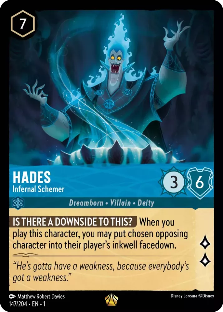 Lorcana The First Chapter 147/204 Hades Infernal Schemer Foil