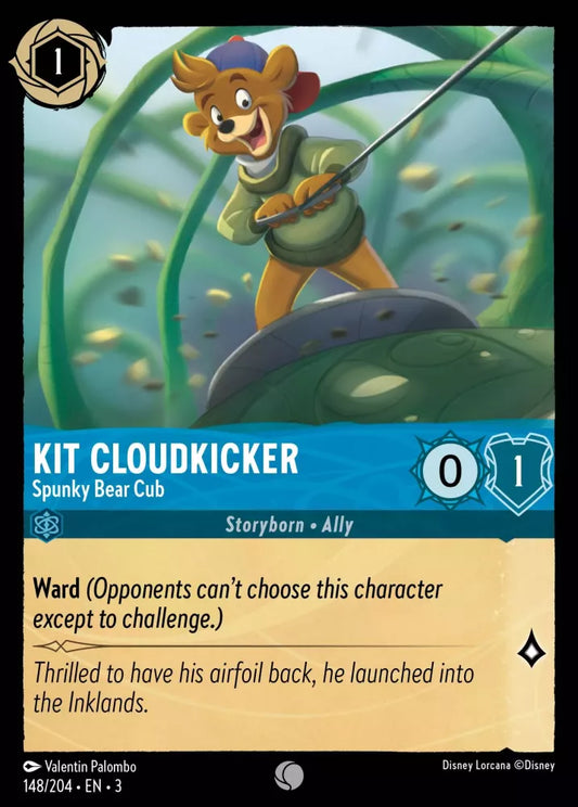 Lorcana Into the Inklands 148/204 Kit Cloudkicker Spunky Bear Cub Foil