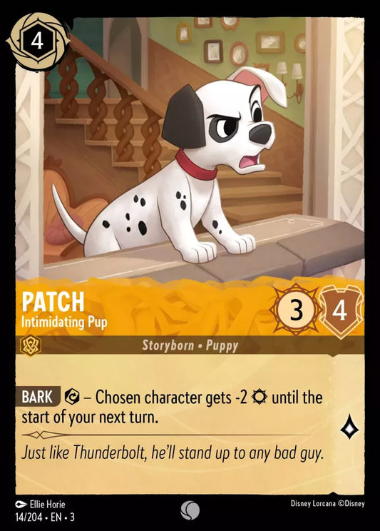 Lorcana Into the Inklands 014/204 Patch Intimidating Pup