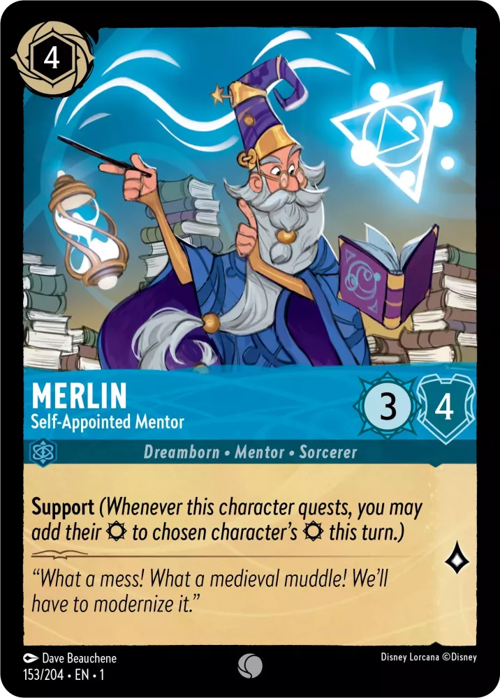 Lorcana The First Chapter 153/204 Merlin Self-Appointed Mentor Foil