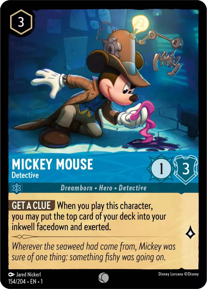 Lorcana The First Chapter 154/204 Mickey Mouse Detective Foil