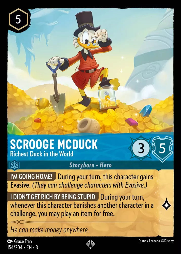 Lorcana Into the Inklands 154/204 Scrooge McDuck Richest Duck in the World Foil