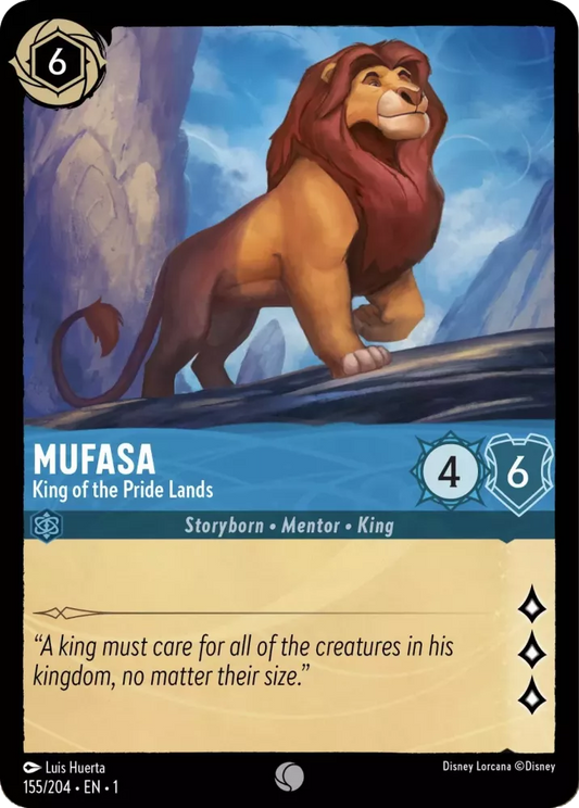 Lorcana The First Chapter 155/204 Mufasa King of the Pride Lands