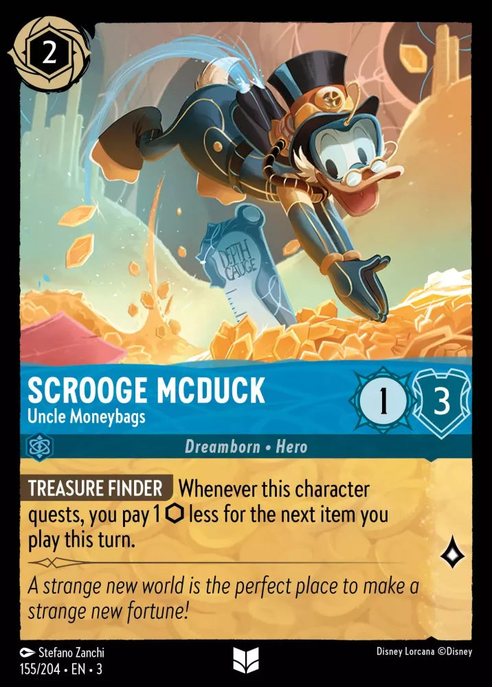 Lorcana Into the Inklands 155/204 Scrooge McDuck Uncle Moneybags
