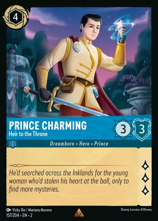 Lorcana Rise of the Floodborn 157/204 Prince Charming Heir to the Throne Foil