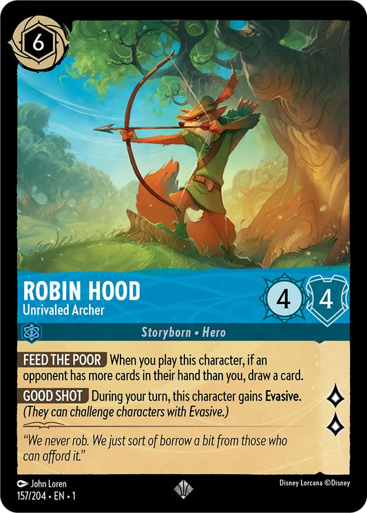 Lorcana The First Chapter 157/204 Robin Hood Unrivaled Archer Foil