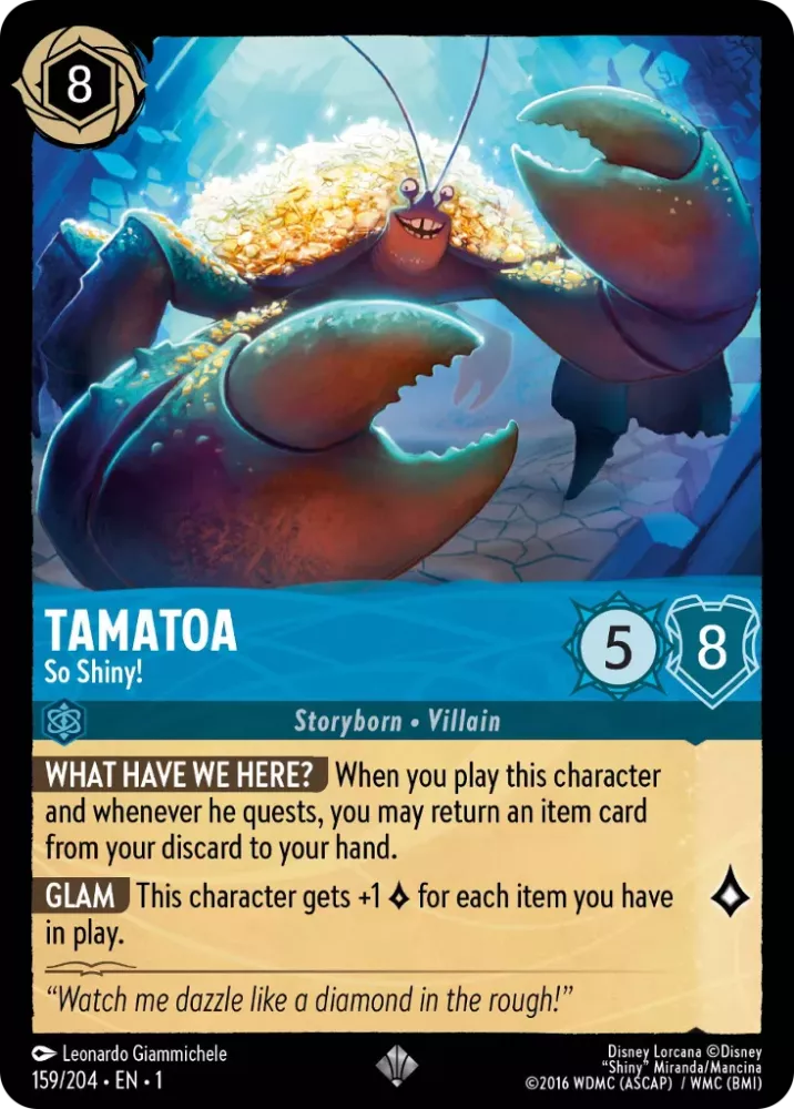 Lorcana The First Chapter 159/204 Tamatoa So Shiny!