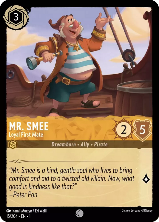 Lorcana The First Chapter 015/204 Mr. Smee Loyal First Mate Foil