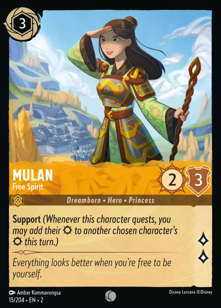 Lorcana Rise of the Floodborn 015/204 Mulan Free Spirit