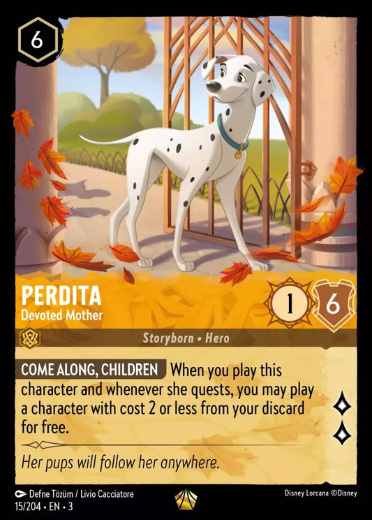 Lorcana Into the Inklands 015/204 Perdita Devoted Mother Foil