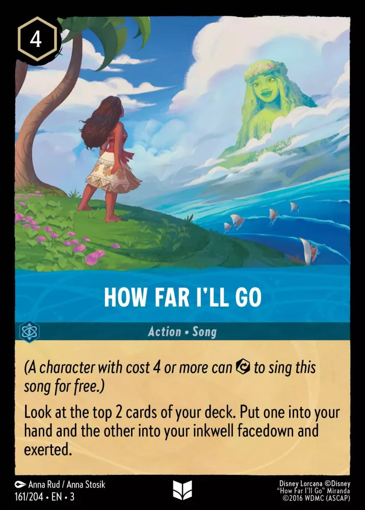 Lorcana Into the Inklands 161/204 How Far I'll Go Foil