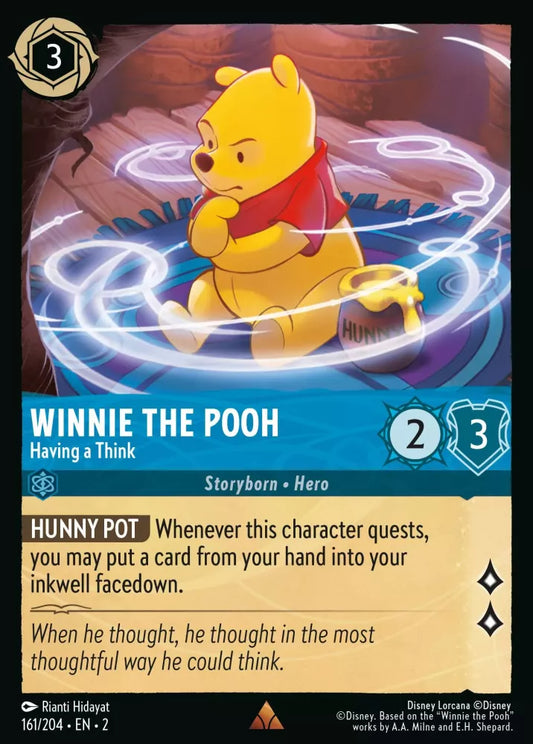 Lorcana Rise of the Floodborn 161/204 Winnie the Pooh Having a Think Foil