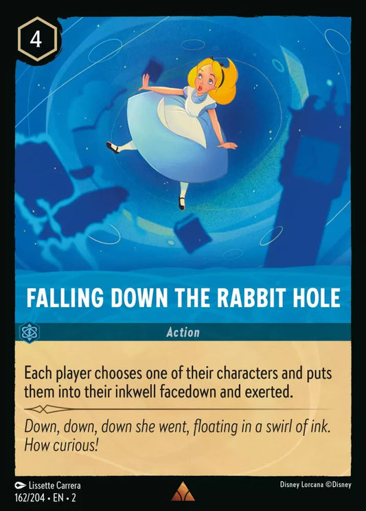 Lorcana Rise of the Floodborn 162/204 Falling Down the Rabbit Hole Foil