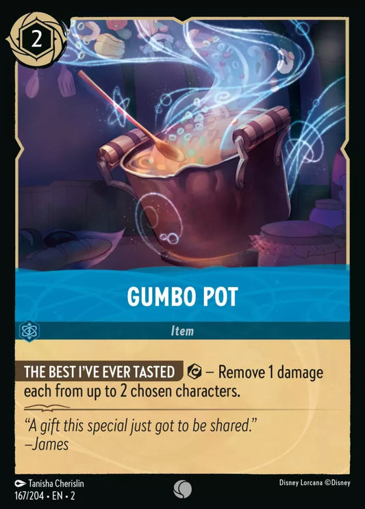 Lorcana Rise of the Floodborn 167/204 Gumbo Pot Foil