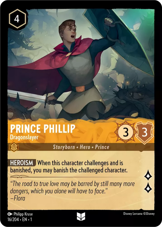 Lorcana The First Chapter 016/204 Prince Phillip Dragonslayer Foil