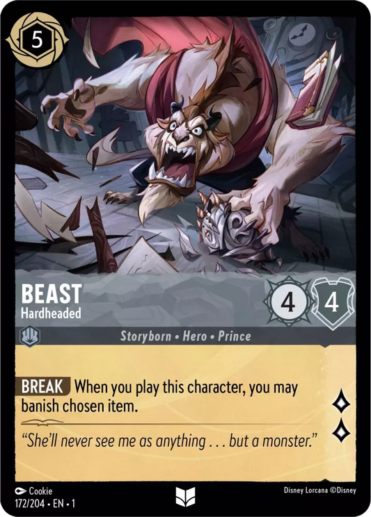 Lorcana The First Chapter 172/204 Beast Hardheaded Foil