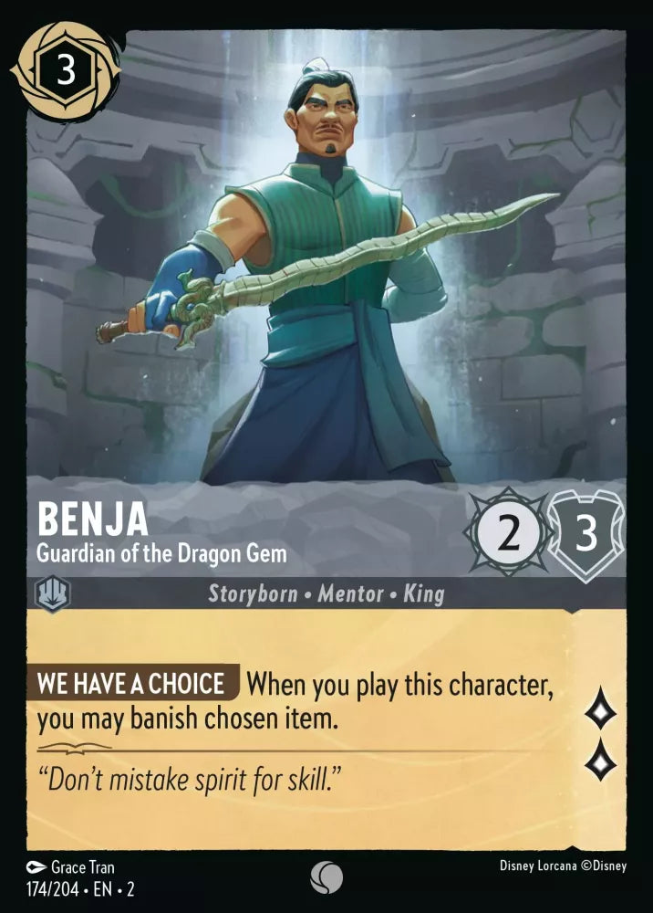Lorcana Rise of the Floodborn 174/204 Benja Guardian of the Dragon Gem
