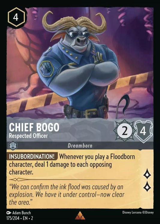 Lorcana Rise of the Floodborn 175/204 Chief Bogo Respected Officer