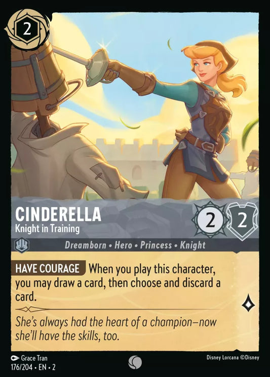 Lorcana Rise of the Floodborn 176/204 Cinderella Knight in Training