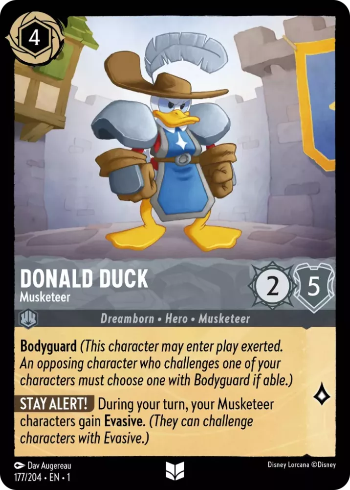 Lorcana The First Chapter 177/204 Donald Duck Musketeer Foil