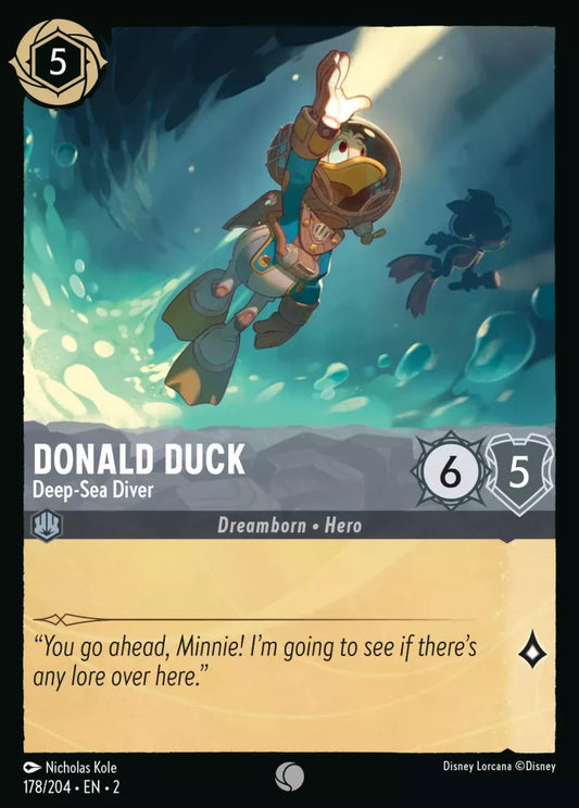 Lorcana Rise of the Floodborn 178/204 Donald Duck Deep-Sea Diver Foil