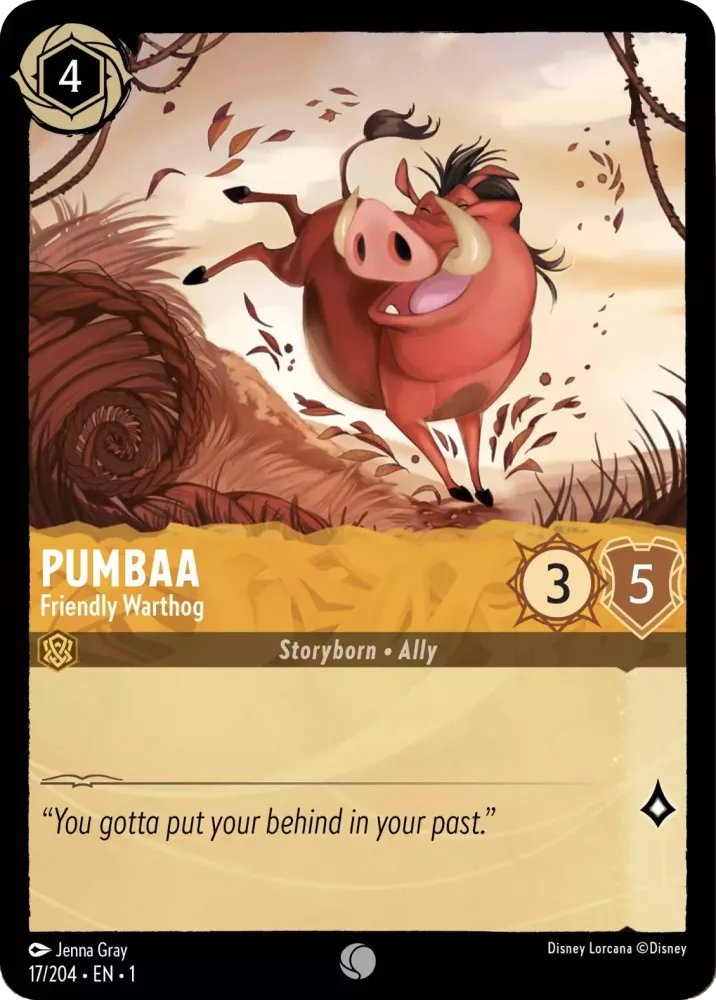 Lorcana The First Chapter 017/204 Pumbaa Friendly Warthog Foil