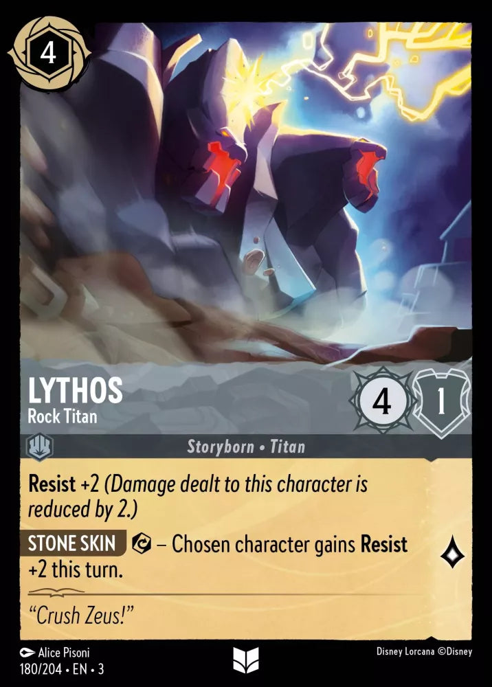 Lorcana Into the Inklands 180/204 Lythos Rock Titan Foil