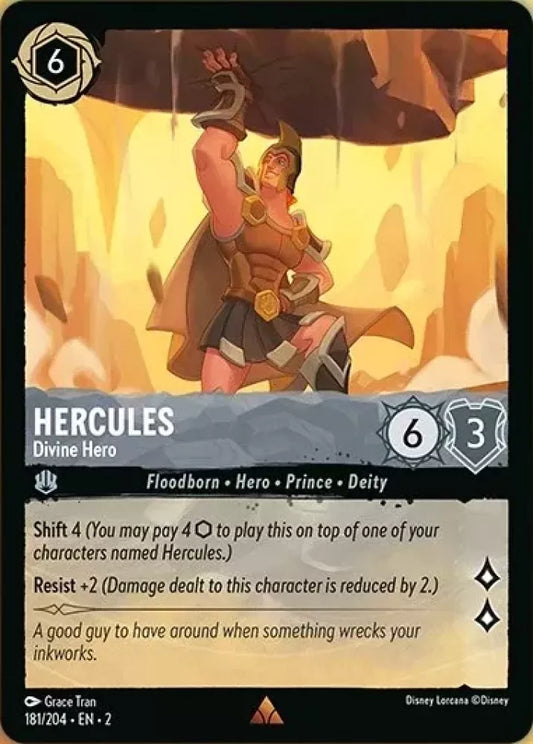 Lorcana Rise of the Floodborn 181/204 Hercules Divine Hero Foil