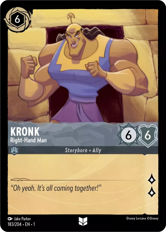 Lorcana The First Chapter 183/204 Kronk Right-Hand Man Foil