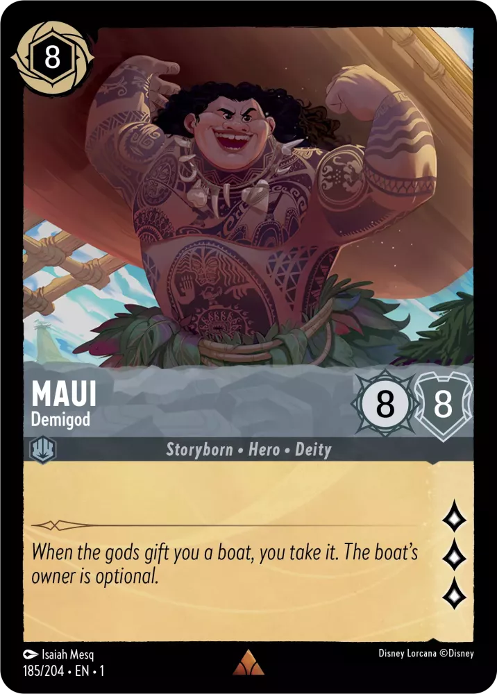 Lorcana The First Chapter 185/204 Maui Demigod Foil