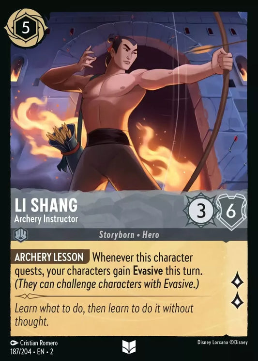 Lorcana Rise of the Floodborn 187/204 Li Shang Archery Instructor