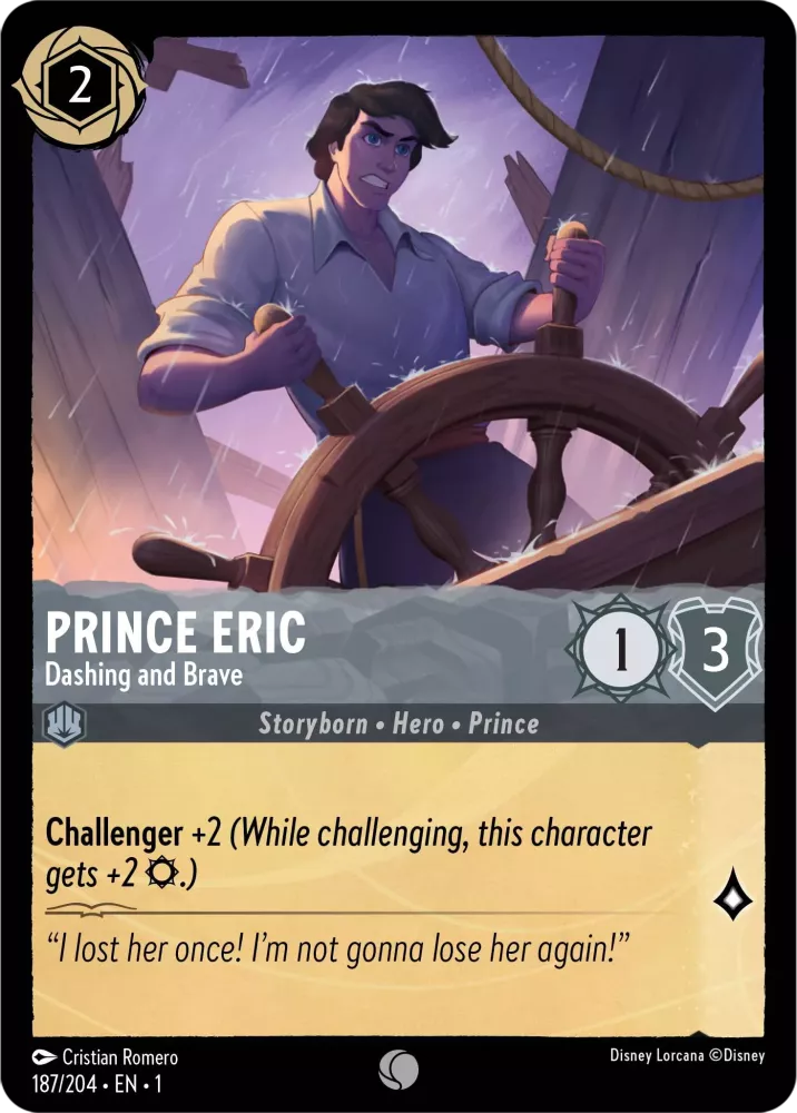 Lorcana The First Chapter 187/204 Prince Eric Dashing and Brave Foil