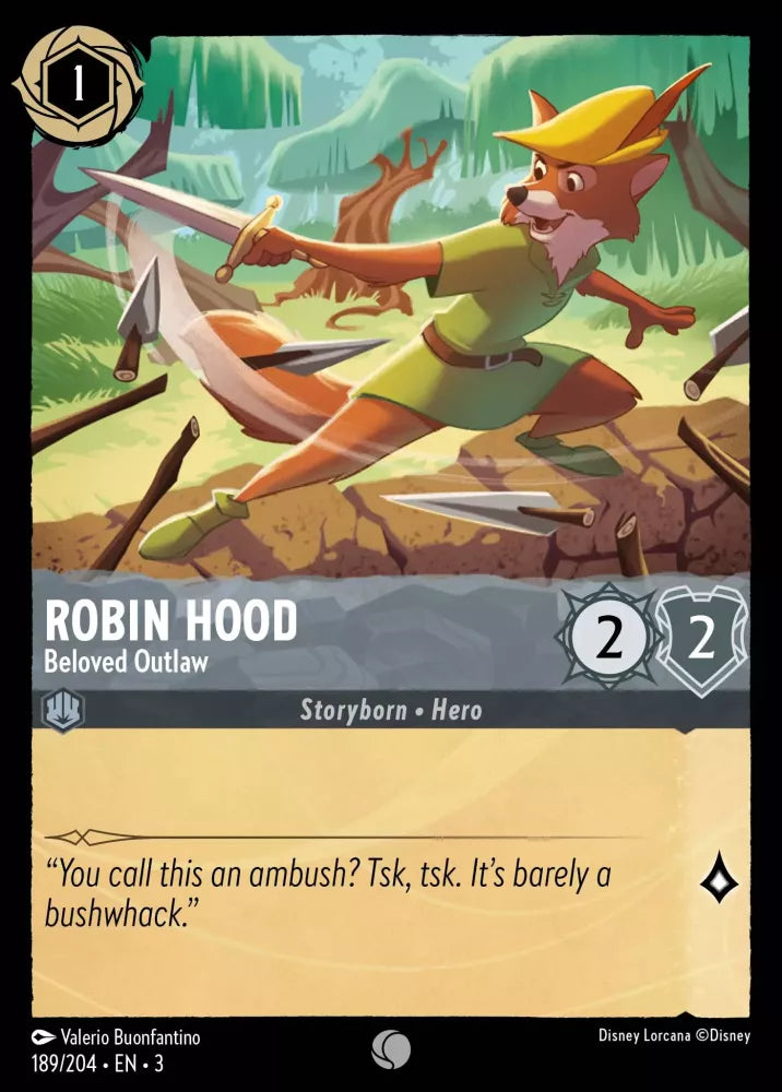 Lorcana Into the Inklands 189/204 Robin Hood Beloved Outlaw