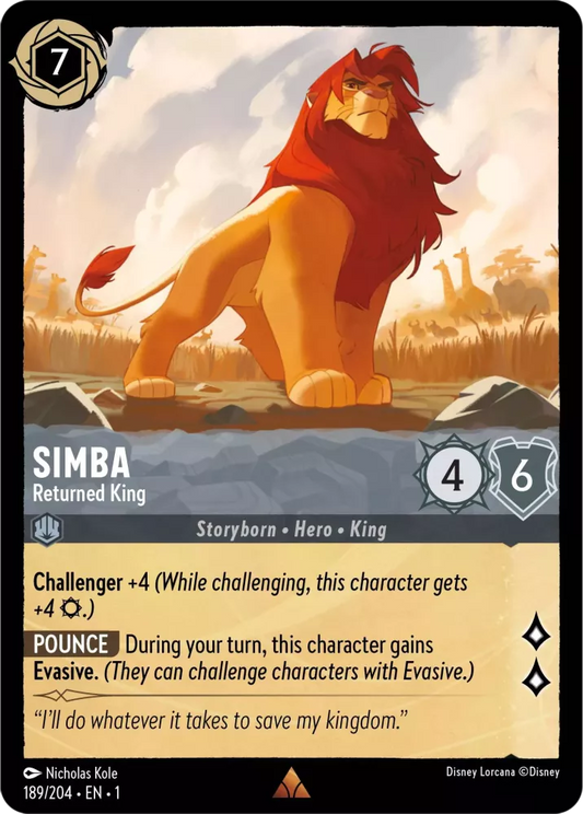 Lorcana The First Chapter 189/204 Simba Returned King Foil