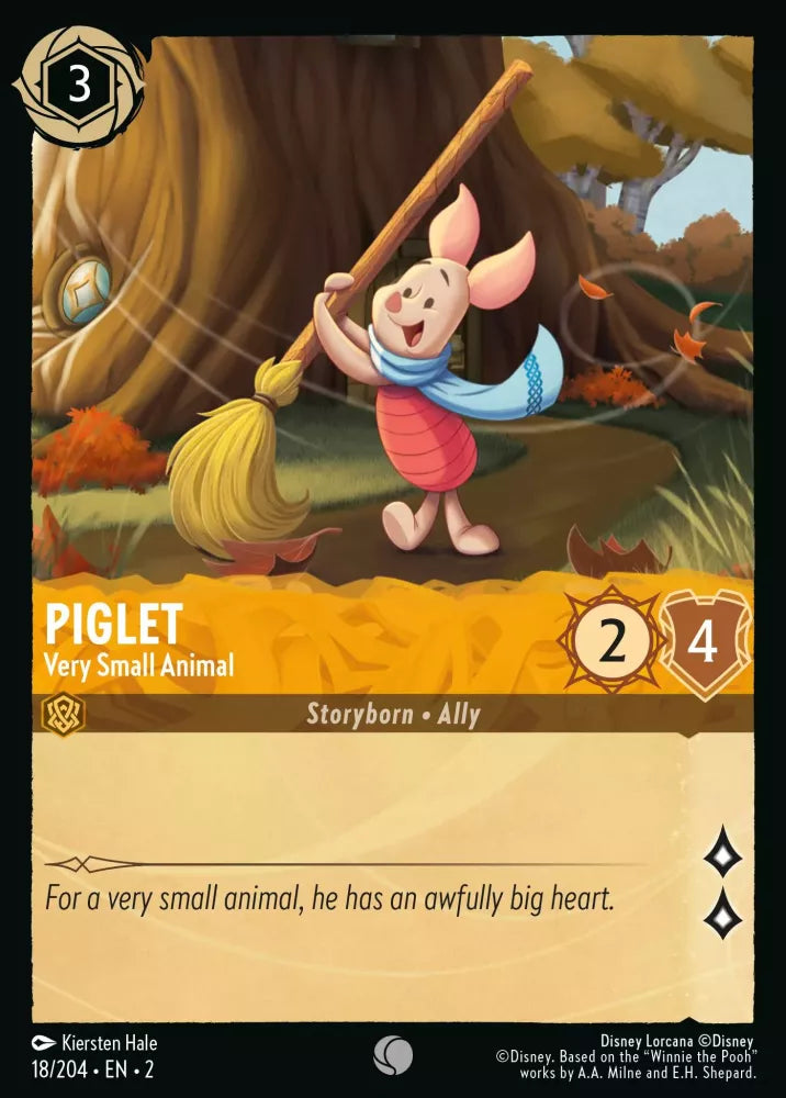 Lorcana Rise of the Floodborn 018/204 Piglet Very Small Animal Foil