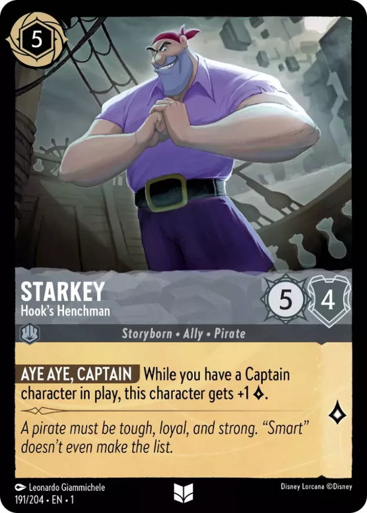 Lorcana The First Chapter 191/204 Starkey Hook's Henchman Foil