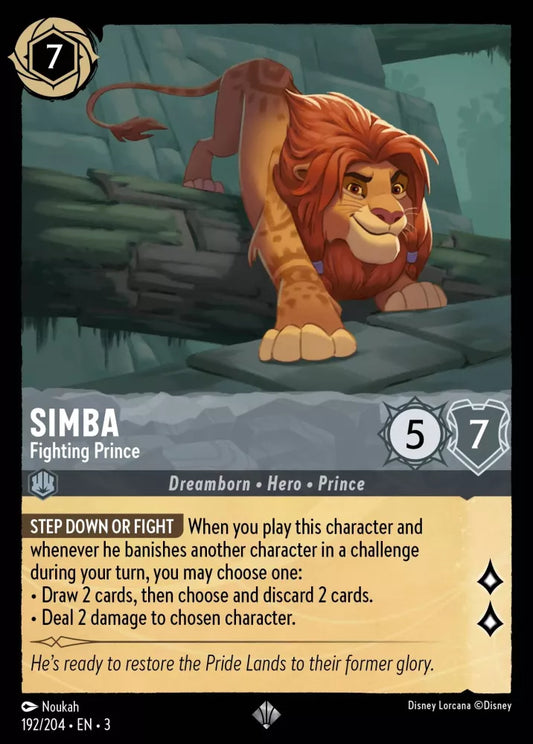 Lorcana Into the Inklands 192/204 Simba Fighting Prince