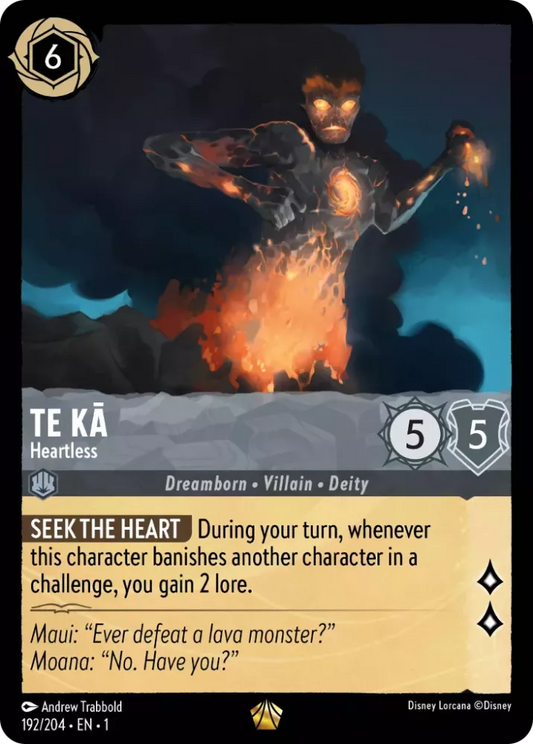 Lorcana The First Chapter 192/204 Te Ka Heartless Foil