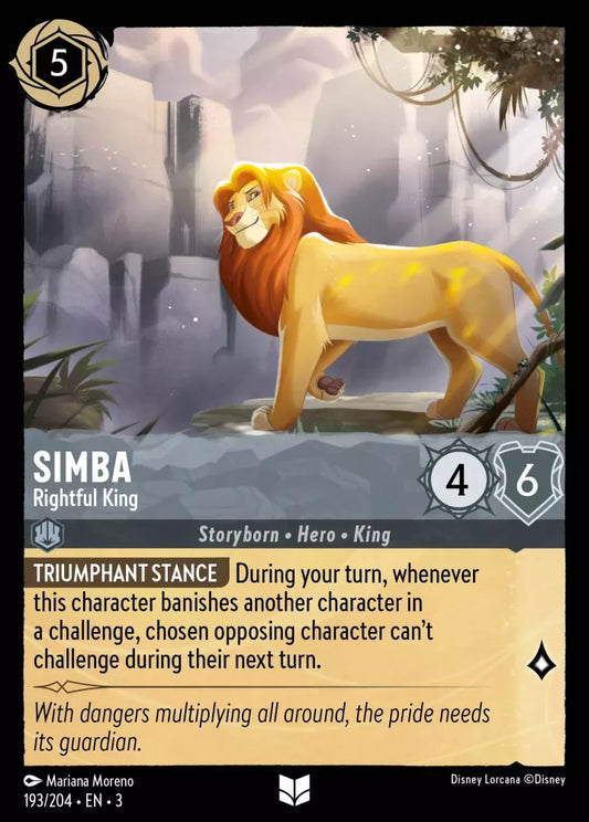 Lorcana Into the Inklands 193/204 Simba Rightful King