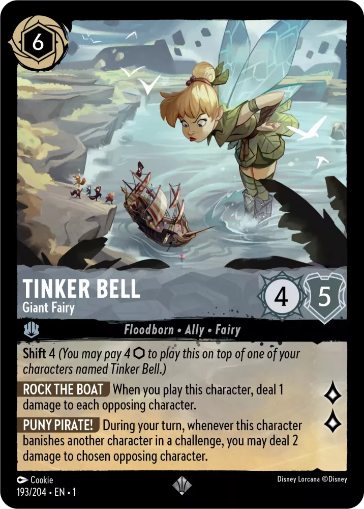 Lorcana The First Chapter 193/204 Tinker Bell Giant Fairy Foil