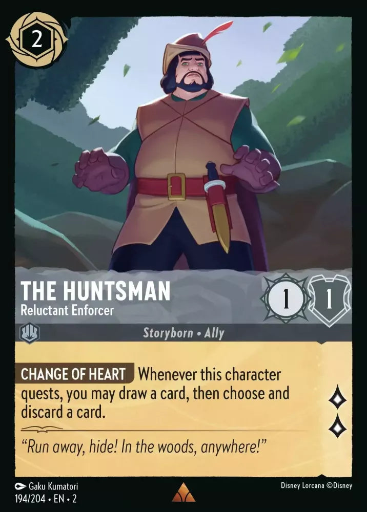 Lorcana Rise of the Floodborn 194/204 The Huntsman Reluctant Enforcer