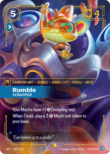 Riftbound Spiritforged 089a/221 Rumble Scrapper (Showcase)