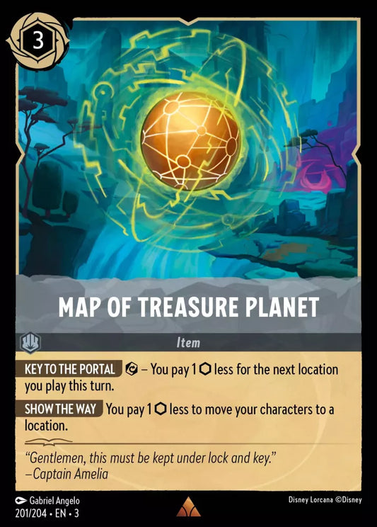 Lorcana Into the Inklands 201/204 Map of Treasure Planet