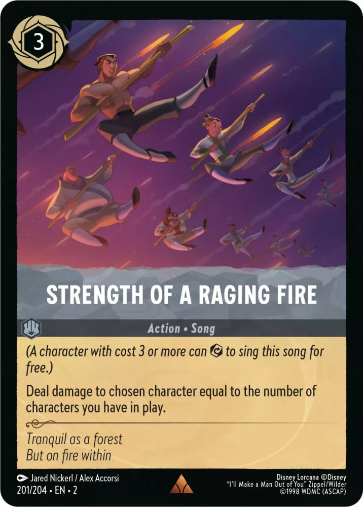 Lorcana Rise of the Floodborn 201/204 Strength of a Raging Fire