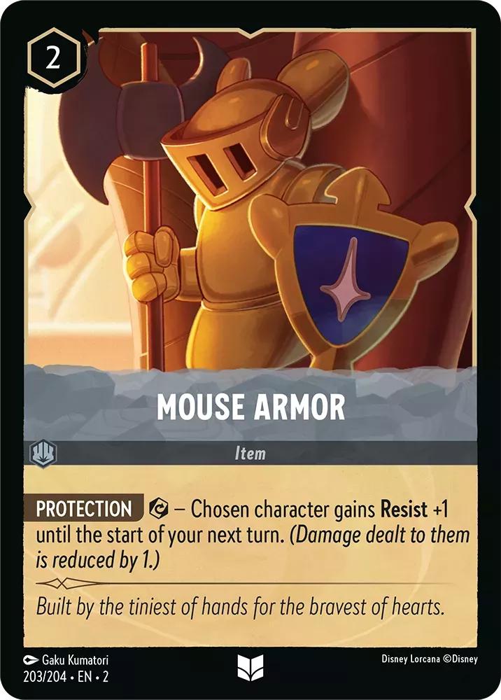 Lorcana Rise of the Floodborn 203/204 Mouse Armor Foil