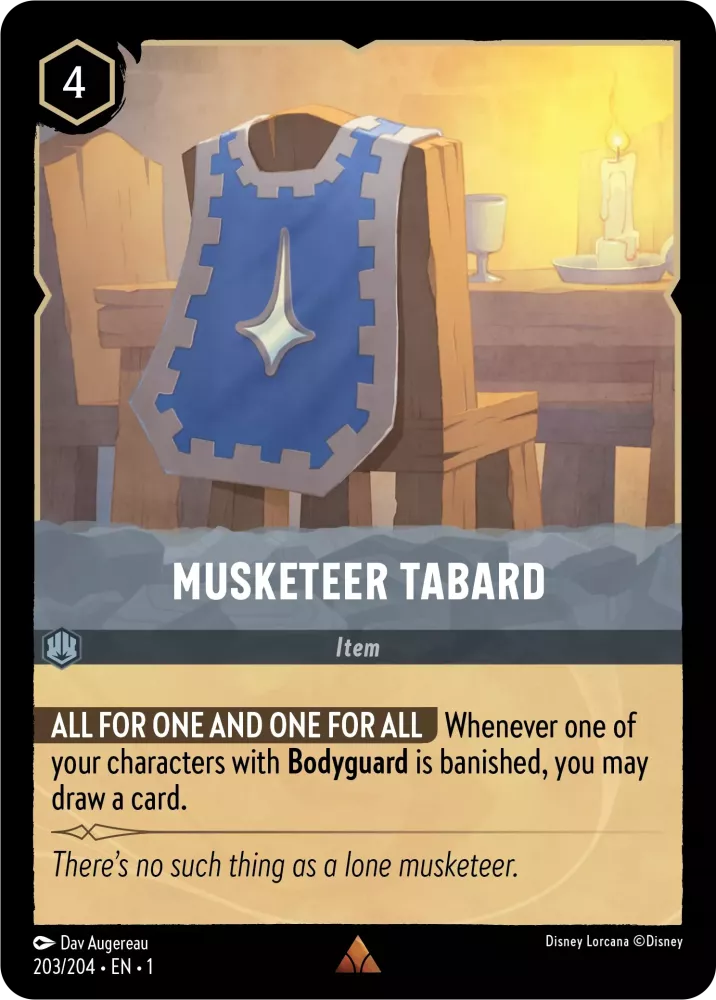 Lorcana The First Chapter 203/204 Musketeer Tabard Foil