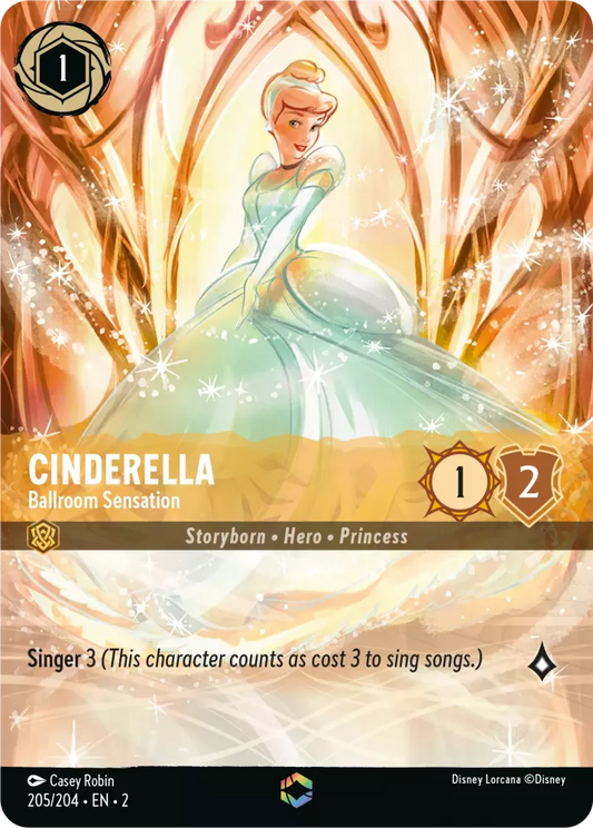 Lorcana Rise of the Floodborn 205/204 Cinderella Ballroom Sensation Enchanted Rare